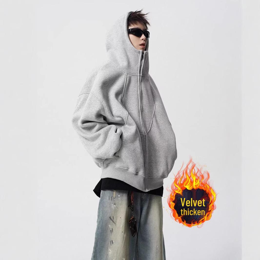 

American Design Hooded Patchwork Jacket: Versatile Streetwear for Spring, Summer, and Autumn L