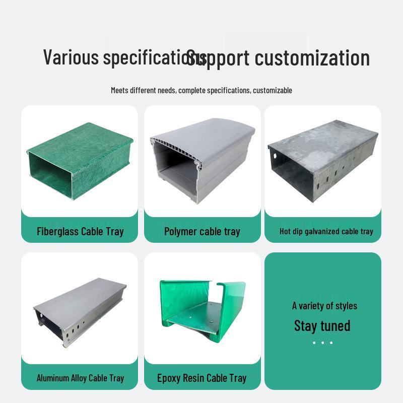 Flame Retardant, Anti-Corrosion FRP Cable Tray for Chemical Plants and Power Distribution