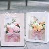 8pcs Gift Bags with Transparent Window Handles White/ Pink Gift Wrap Tote Bags for Birthday Party Favor Bags Weddings Present Festivals Party