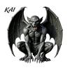 Dark Fantasy Home Decor Gargoyle Figurine, Medieval Winged Statue, Resin Gothic Weather Resistant Garden Art Horn Demon Ornament for Office Bookshelf