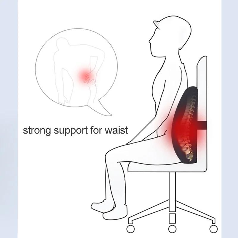 Auto Lendenstützkissen Memory-Schaum Taillenkissen Autositz Rückenkissen für Autositz Heim Büro