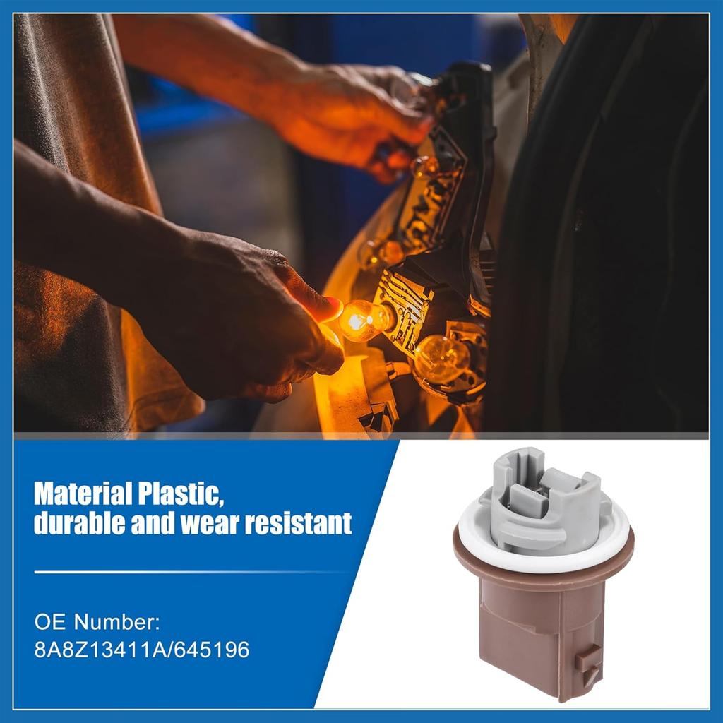 2pcs No.8A8Z13411A/645196 Parking Turn Signal Brake Tail Lights Bulb Sockets for Ford F-150 04-10 for Ford F-250 F-350 F-450 Super Duty for Ford