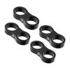 4PCS 12AN Fuel Line Mounting Clamp Hose Separator Aluminum Alloy Fitting Adapter Clamps Fit for 3 4 Oil Line Brake Line