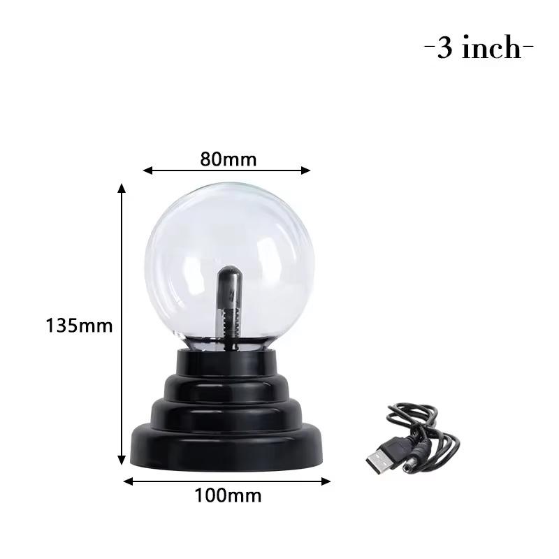 3 inch Novelty Magic Plasma Touch Sensitive Lamp Child Holiday Gift Indoor Desktop Decoration Glass Ball Night Lights