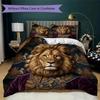 Four Cute Beasts Pattern Bedding Uilt Set Uilt Cover Pillowcase Home Decoration Birthday Gift (1 * Duvet Cover + 2 * Pillowcase Without Core)