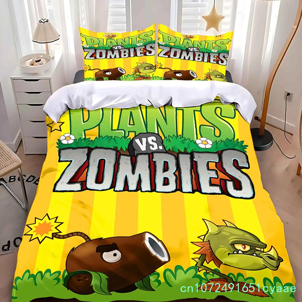 Bettbezug Kissenbezug Bettwäsche-Set Erwachsener Junge Mädchen Schlafzimmerdekoration Kindergeschenk Einzel Doppel Großformat P-Plants-vs-Zombie