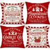 Christmas Gingerbread-Themed Pillowcases: Baked Fresh Daily Delights for Your Home sofas, bedroom pillow covers, holiday gifts