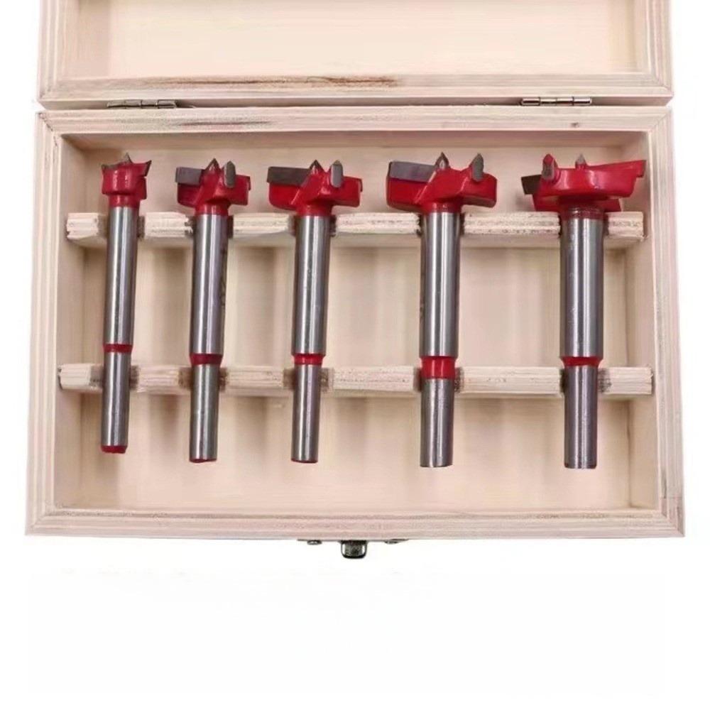 5pcs Set Adjustable Size Punching Hole Opener 15-35mm Carbide Drill Bits Set  Carpentry Work
