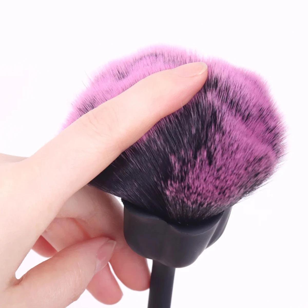 Rose-shaped Loose Powder Brush, Makeup Tools, T Powder One Size