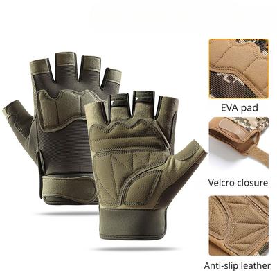 Outdoor-Fitnesshandschuhe, Sporthandschuhe, Halbfinger, Camping, Männer und Frauen, Angeln, Jagd, Fitness, Fingerlose Handschuhe