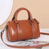 Leather Handbag Women's New Trendy Oil Wax Cowhide Messenger Bag Women's Bag Classic Texture Boston Pillow Bag