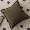 Cotton-linen Pillowcase Black Border Decorative Pillow Cover Retro Cushion Cover  Home Decoration