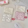 Silver Lingge Bow Pattern Coin Purses Small Sanitary Napkin Coin Wallet Lady Girls Earphone Coin Key Money Storage Bag Pouch