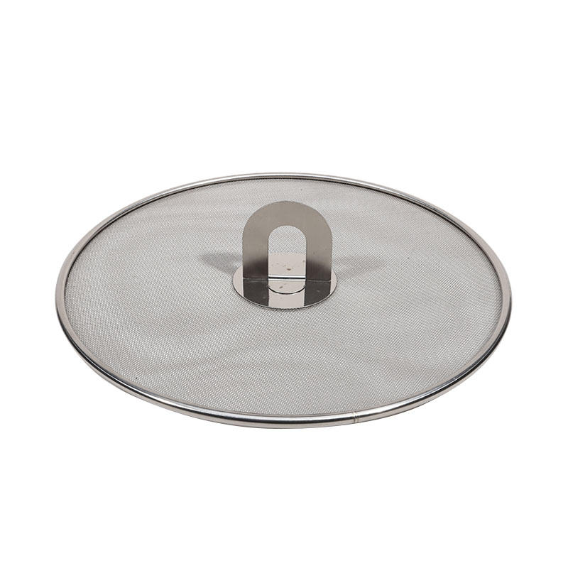 

Защита от брызг из нержавеющей стали, противоскользящий масляный экран для сковороды, кухонные принадлежности для готовки, защита от брызг на плите, практичные гаджеты 25cm