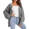 Loose Fit Women Knit Cardigan V Neck Single Button Long Sleeve Casual Sweater For Fall And Winter