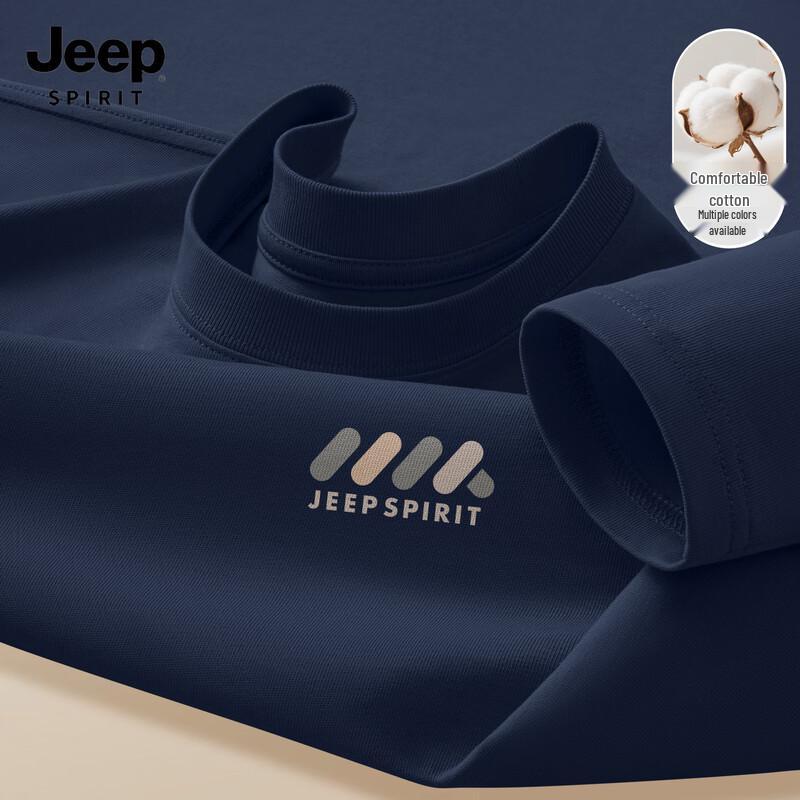 JEEP SPIRIT Men s 2025 Loose Fit Long Sleeve Cotton T-Shirt M