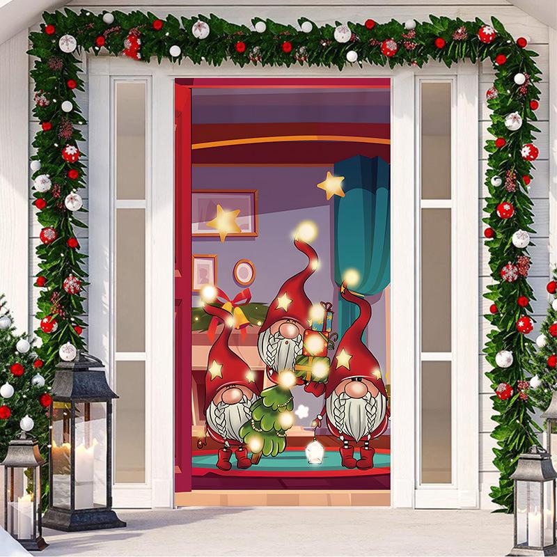 Green Legend Christmas Door Sticker & Hanging Cloth Décor