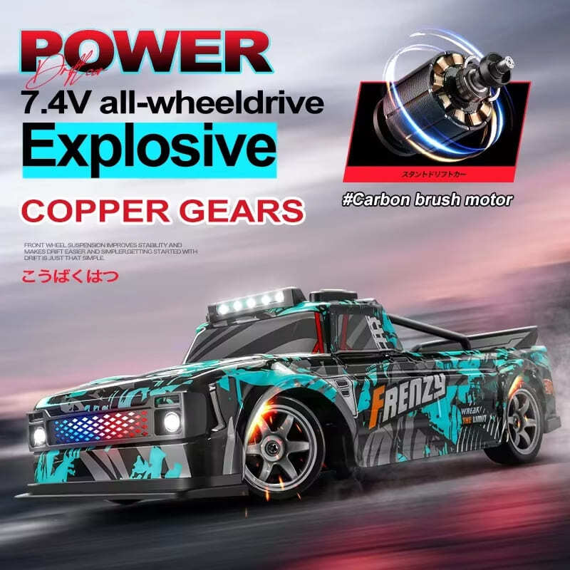 S923 S924 1/16 Full Scale High Speed Drift Car 4WD Remote Control Full Size Remote Control Racing Car with Light Boy Toy Gift Flat Racing Car Electric
