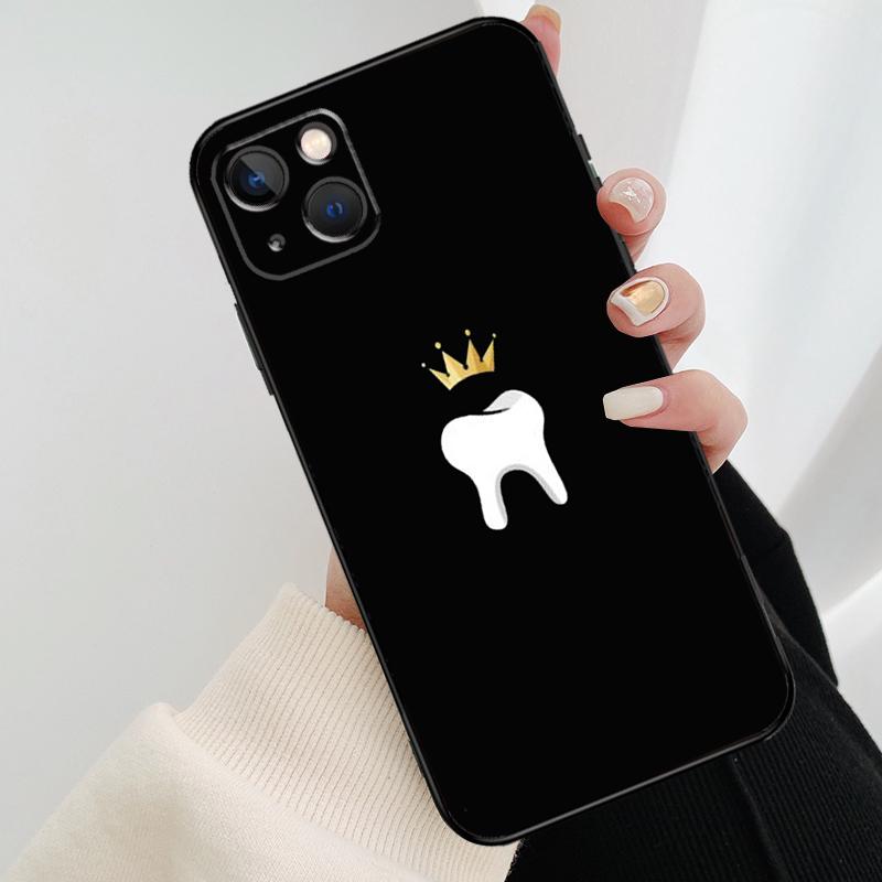 Cute Tooth Dentist Phone Case For iPhone 17 Pro Max 16 15 14 11 12 13 Pro Max mini 15 16 Plus 16e 17 Air Cover