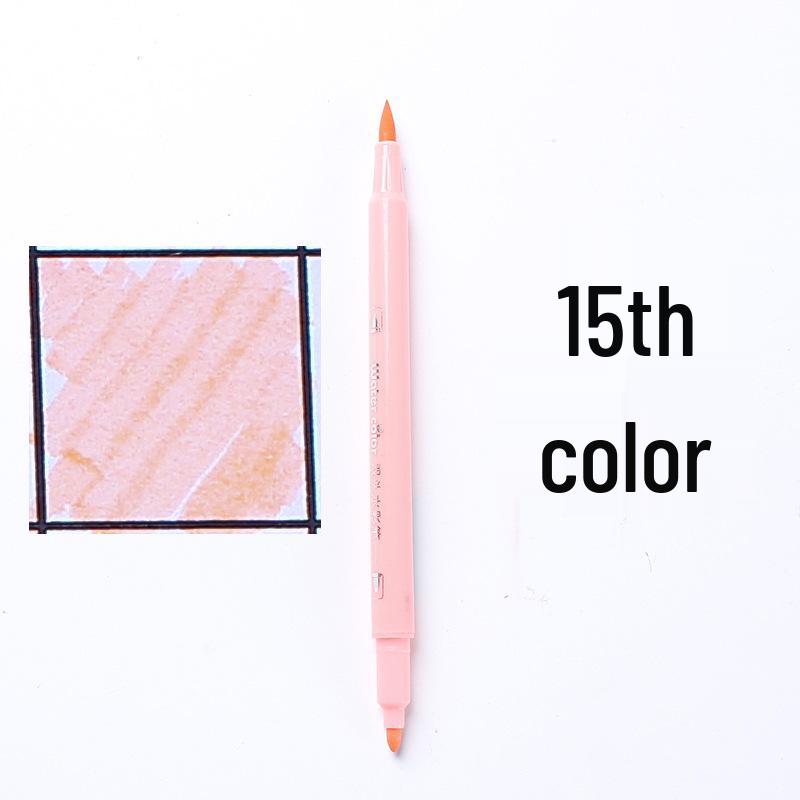 Large Capacity Double-Ended Watercolor Marker - Blue, Yellow, Black