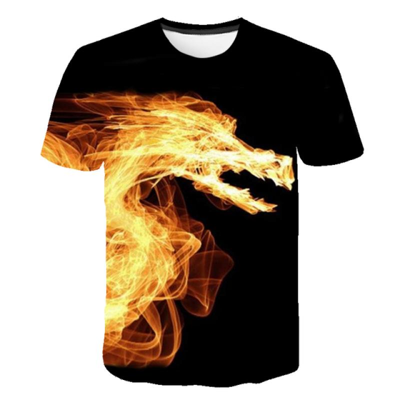 6 M-14 T Kinder Flamme Baby Jungen Und Mädchen Kleidung Sommer 3D Cartoon Kurzen Ärmeln T-shirts Mode lässig Runde Kragen Kleidung