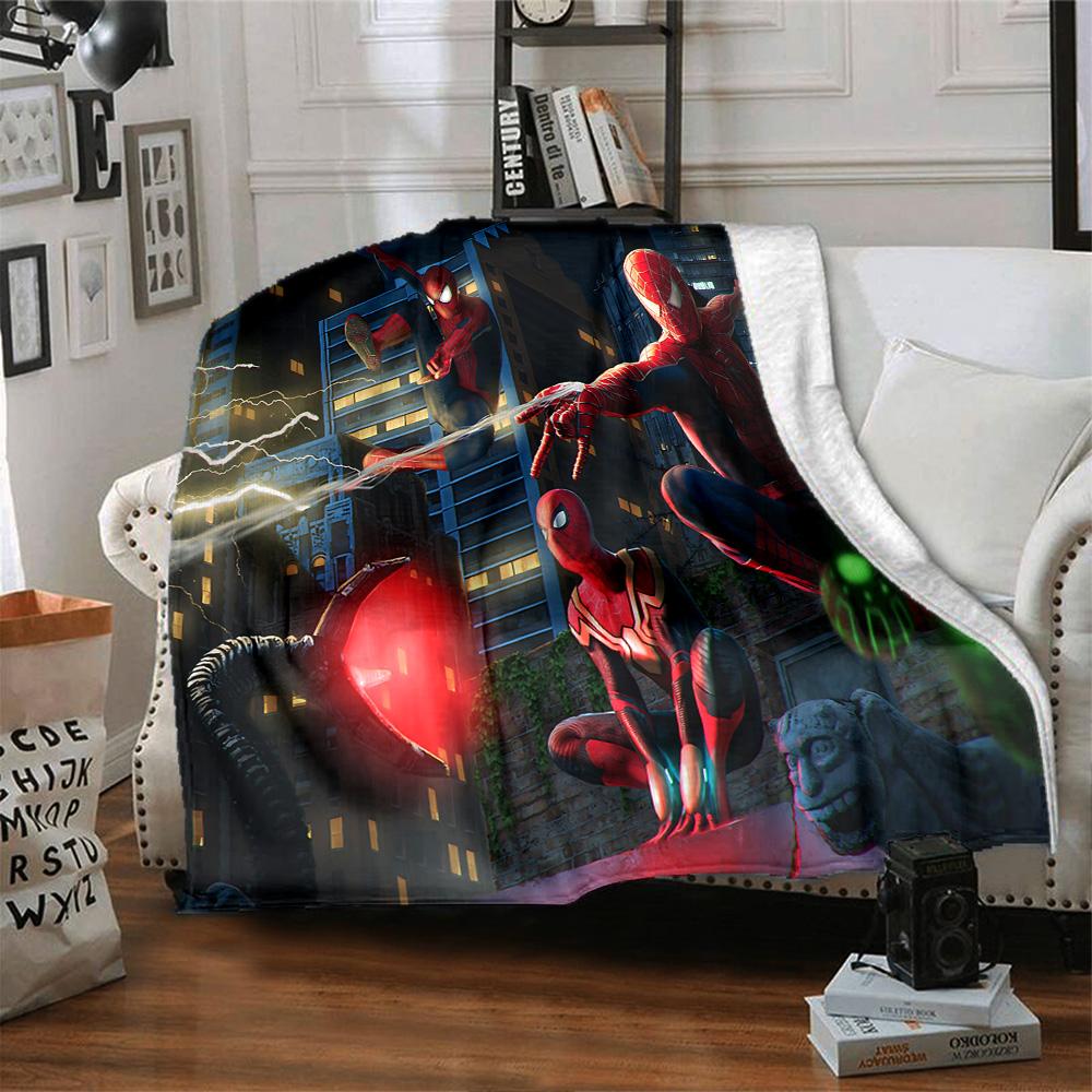 1pc Spiderman Web Shadows flannel Blanket for Super Soft Cute Comfort Blanket for Travel Bedding Couch Sofa Blanket Y82560