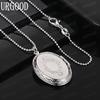 925 Sterling Silber Exquisites Vintage Foto-Box Anhänger Halskette - Stilvoller Abend Schmuck