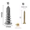Screw-in Plastic Drywall Anchor & Self-tapping Screw Set