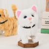 Electric Plush Cat Cognitive Ability Interactive Fine Workmanship Barking Walking Electric Cat Plush Toys for Kids
