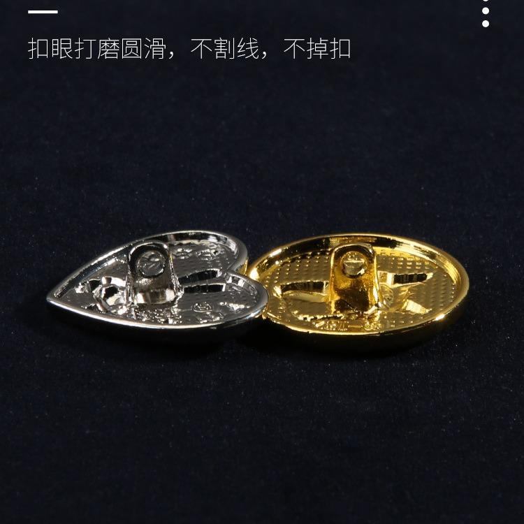 Metal Button Children'S Clothes Jacket Button Accessories Round Gold Coat Sweater High-End Buttons Children'S Small