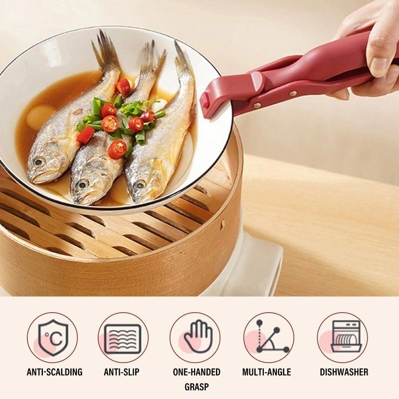 Multi-Purpose Anti-Scald Bowl Holder Clip Solid Color Color Silicone Home Clip Kitchen Scalding Oven Accessories Tool