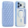 For iPhone 17 Pro Max Case Compatible with MagSafe Rhombus PU Leather Phone Cover