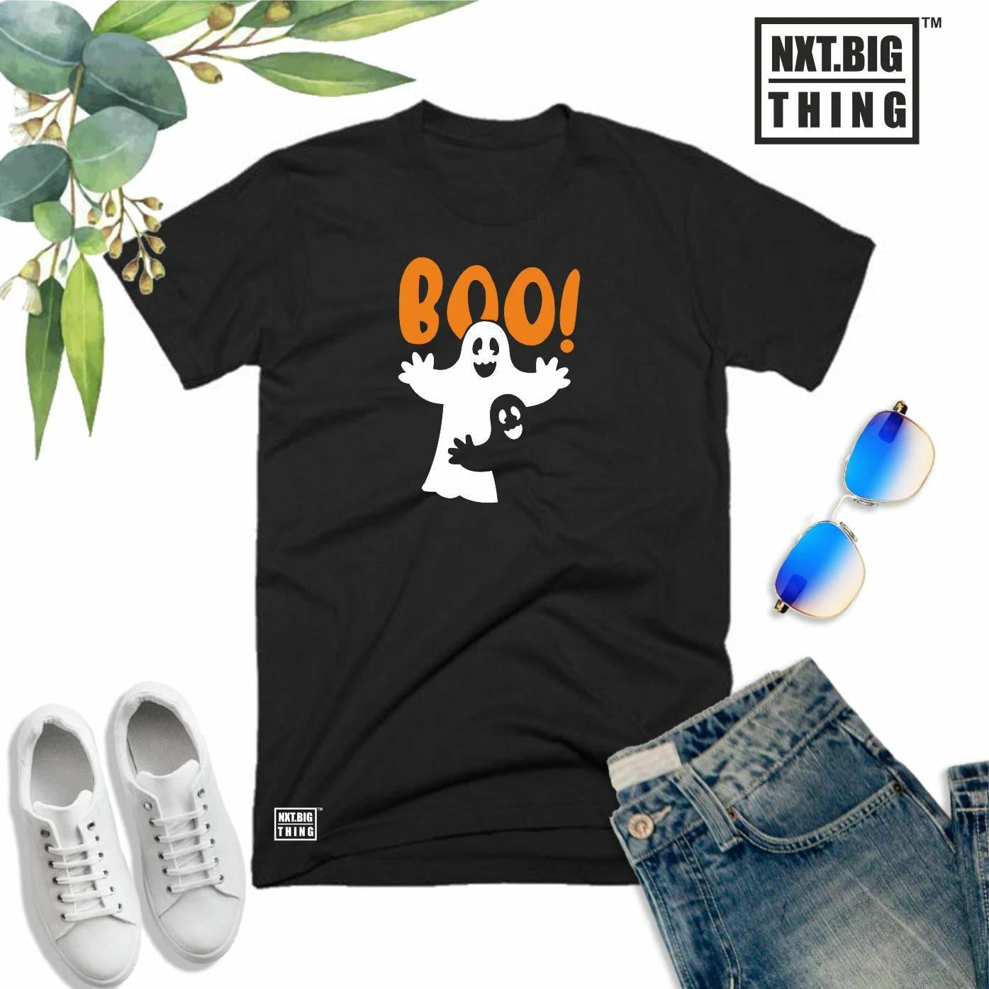 

Boo T Shirt Ghost Witch Trick or Treat Halloween Scary Xmas Fans Gift Men Top S