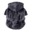 Two-Legged Fleece Dog Bathrobe and Towel for Small and Medium-Sized Dogs