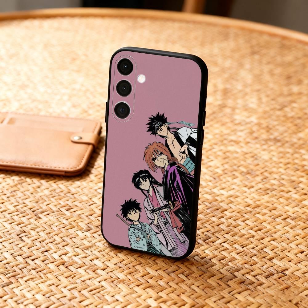Anime R-Rurouni Kenshin Phone Case For Samsung A73,72,71,53,52,51,22,91,80, Soft Black Cover