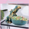 Resin Hippo Sculpture Serving Tray Key Bowl For Gift Giving And Decor