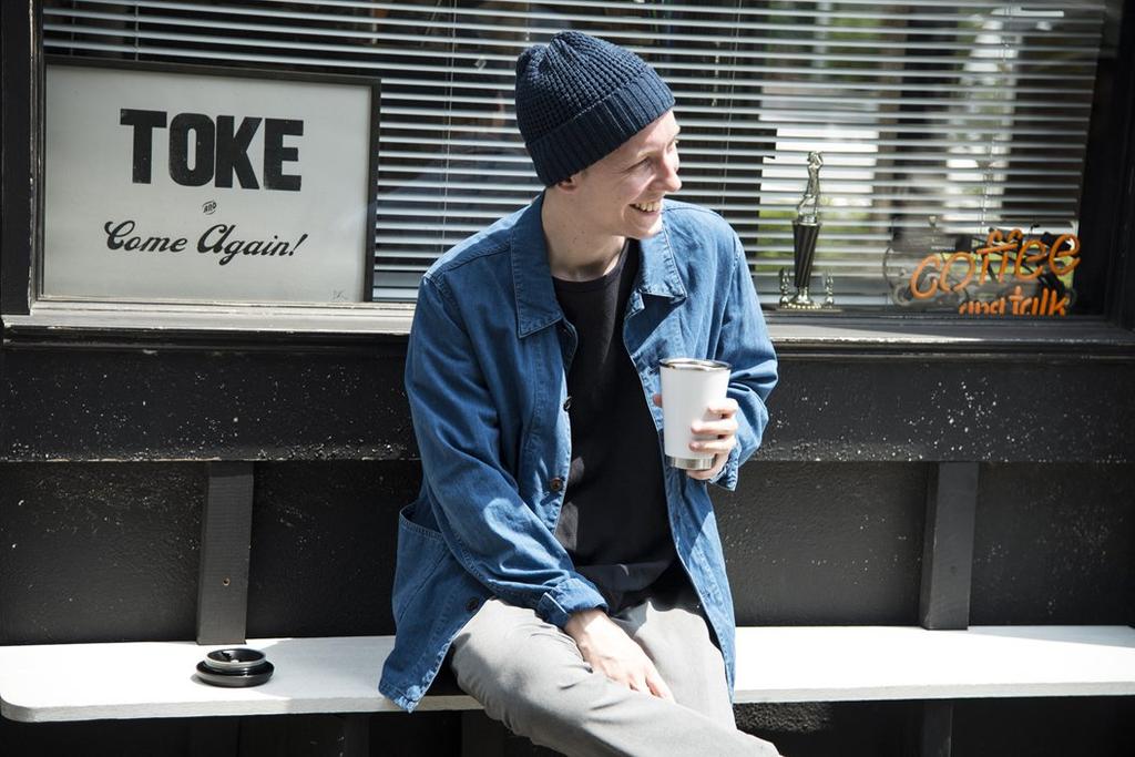 thermo mug mobile tumbler WHITE M16-35