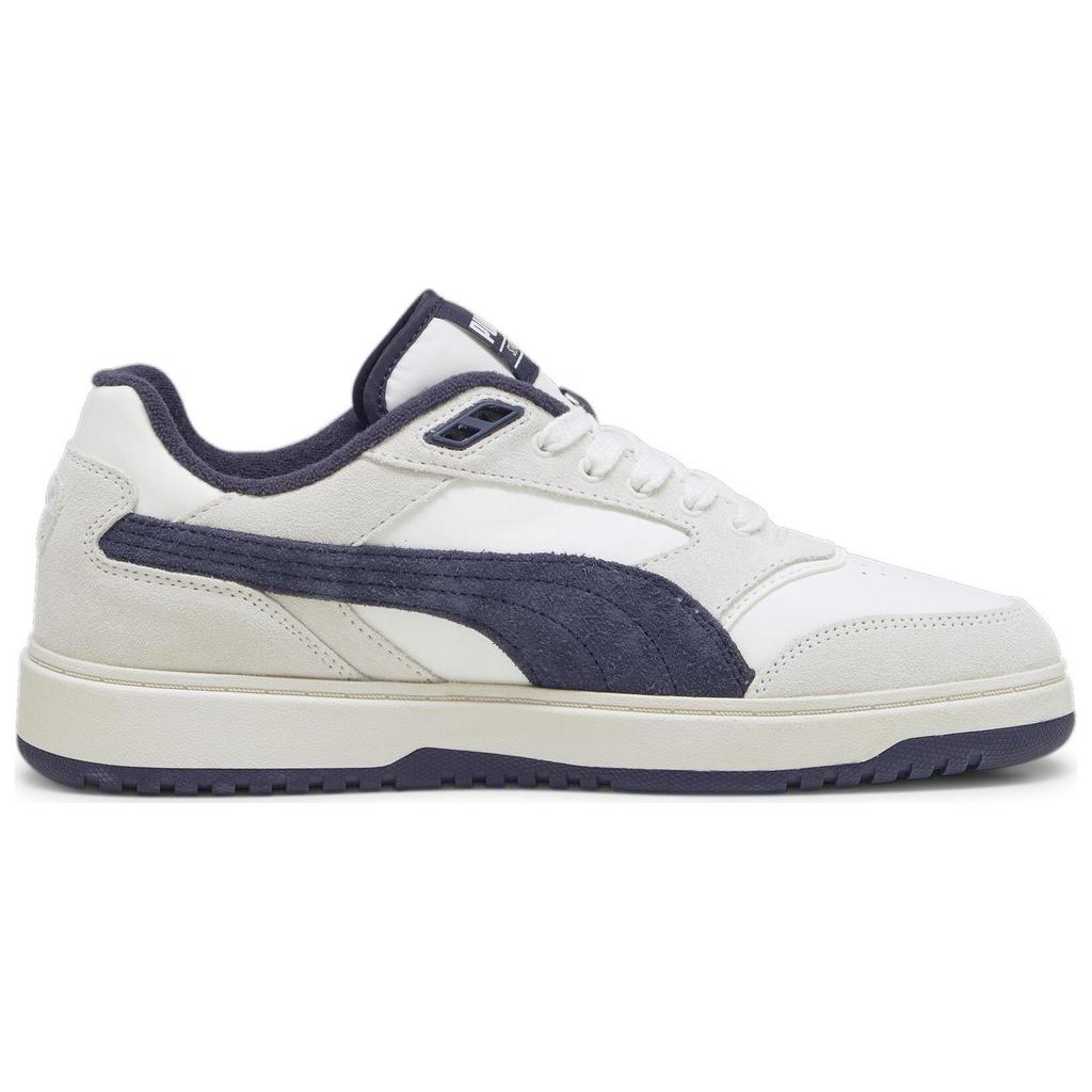 Puma Doublecourt Leather Low Top Sneakers Unisex Sneakers White Navy-Blue 393283-03
