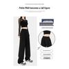 Women's High-Waisted Wide-Leg Black Pants for Spring/Autumn 2025 – Loose, Straight, Casual Suit Pants