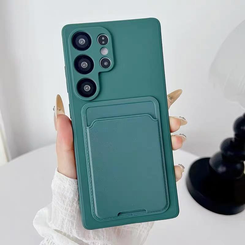 Card Bag Wallet Case for Samsung Galaxy S26 Ultra S24 23 22 S25 Ultra Plus S24FE NOTE10 Ultra Thin Shockproof Soft Cover