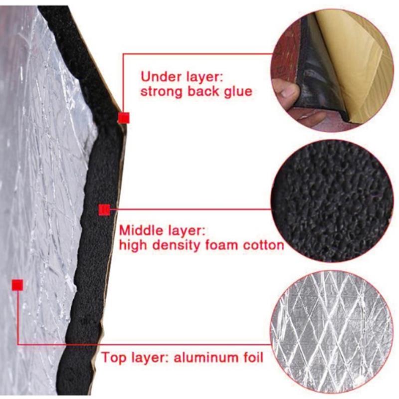 5mm Car Audio Isolation Panel Insulation Shock Absorber Hood Firewall Sound Insulation Heat Insulation Shock Absorbing Panels