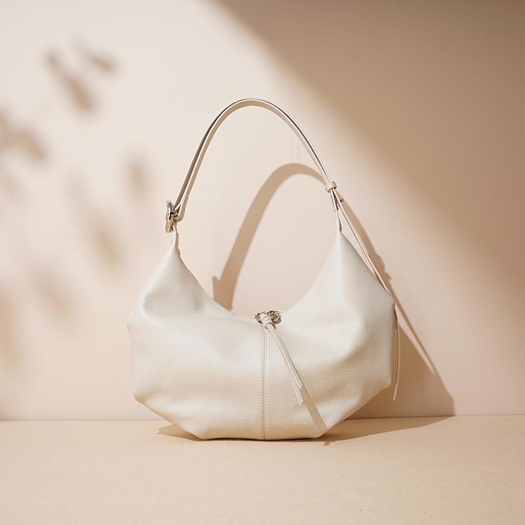 New Large-capacity Leather Minimalist Texture Shoulder Bag Underarm Bag Niche Handbag