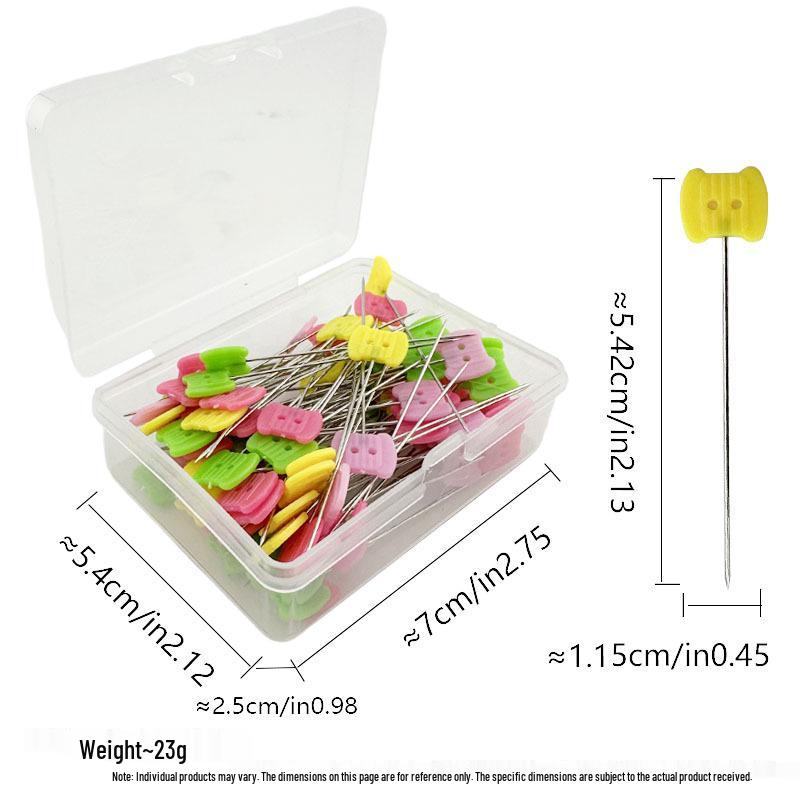 Sewing Patchwork Tools: Plum Blossom Flower Pattern Positioning Pins, 50pcs or 100pcs per Box