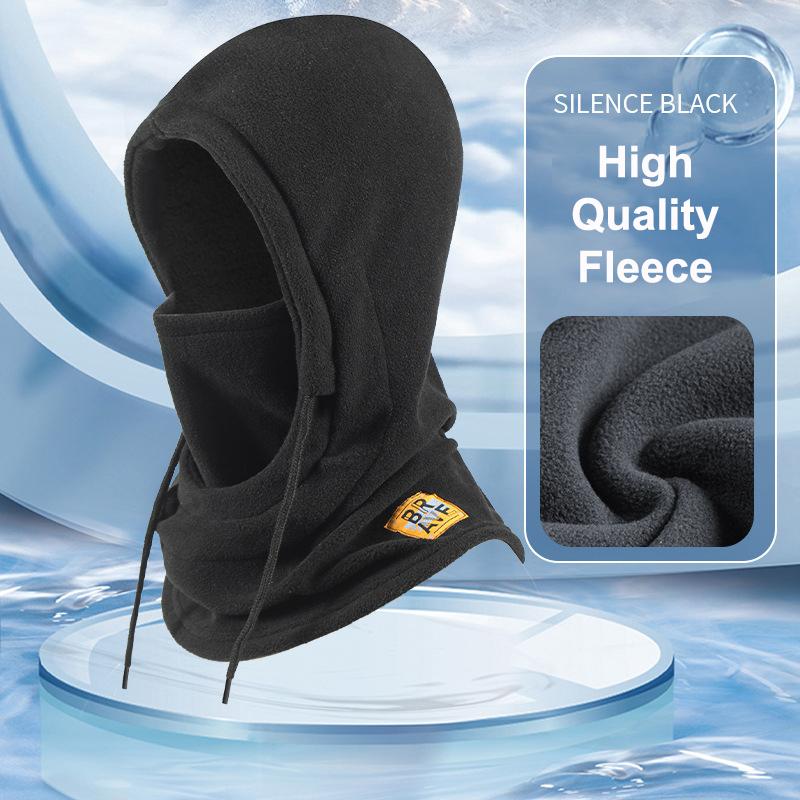 Winter Plüsch Wintermütze - Elastischer Kordelzugverschluss Leicht und warm für Radfahren, Skifahren, Outdoor-Aktivitäten Einfarbig