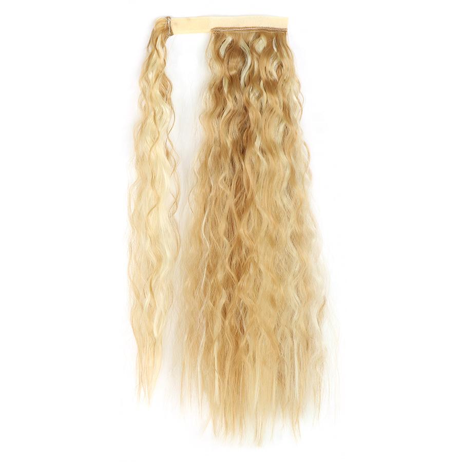 MISS WIG Lifelike Corn Wave Ponytail Wrapped Elevated Natural Extension Hairpin Bundle Hair Ponytail Natural Hair Extension