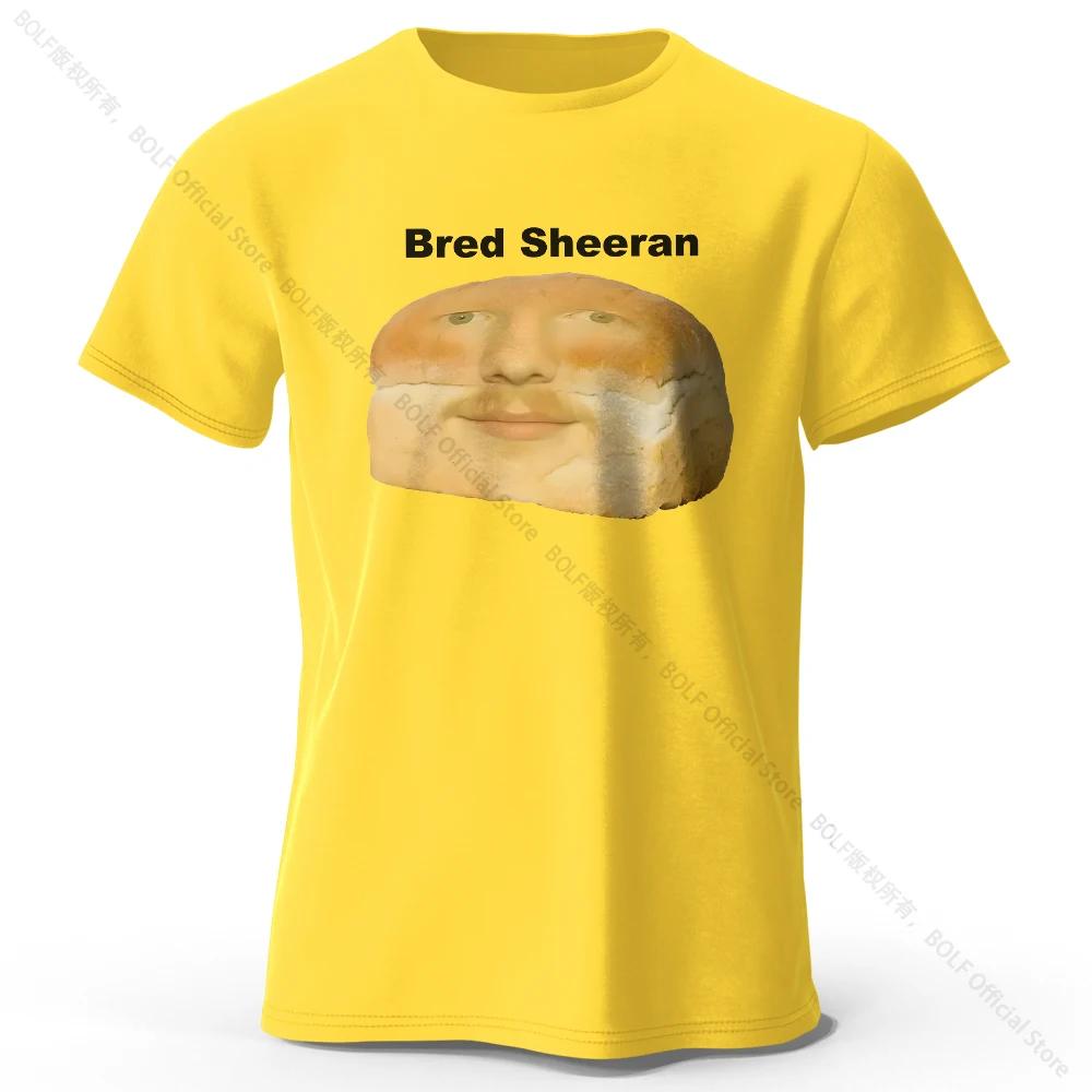 Divertente T-shirt Stampata Bread Sheeran 100% Cotone Morbida Traspirante Girocollo Manica Corta Unisex Stile Eccentrico Umoristico