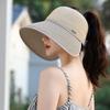 Neuer Hut Damen Sommer Atmungsaktiver Strohhut Sonnenschutz Visier Sonnenhut