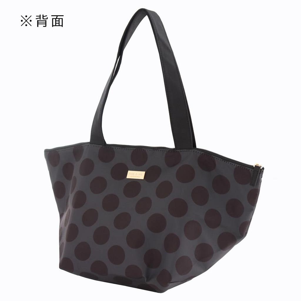 [PAUL&JOE ACCESSOIRES] Paul & Joe Simple Insulated Cooler/Thermal Bag, Large, Polka Dot (Black, Women's, Paul & Joe, 001121-0001-01)