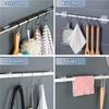 A74E-32PCS Self Adhesive Curtain Rod Bracket No Drill Curtain Rods Brackets Nail Free Adjustable Hooks Storage Hooks Clamp