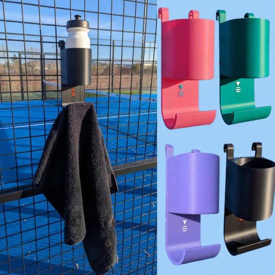 Paddle Tenis Su Şişesi Havlu Askısı 3D Baskılı Saha Kenarı Düzenleyici Su Şişesi Tutucu Tenis Maçları Oyuncular İçin Temel Aksesuar